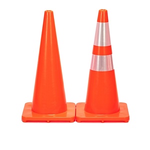 Barrière de sécurité, barricade routière, nouveau matériau PVC, cône de signalisation, prix d'usine - Product Image 1
