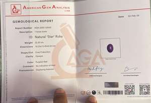 Rubí Estrella Ovalado Natural de 22.02 Quilates, Rojo, de África, para Joyería, con 6 Rayos Visibles en Ambos Lados - Product Image 5