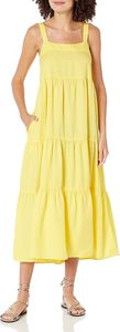 Vestidos de Maternidad sin Mangas al por Mayor, Color Amarillo Liso, Elásticos y Transpirables para Mujeres Embarazadas - Product Image 6