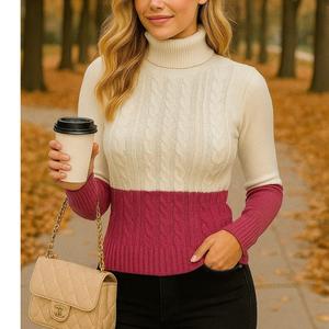 Nueva Llegada, Top de Punto Casual de Alta Calidad para Mujer, Cuello Redondo, Corte Ajustado, para Primavera y Otoño, Proveedor de BD - Product Image 1