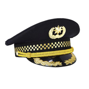 หมวกเจ้าหน้าที่ OEM สหรัฐอเมริกา ปักลายอินซิกเนียรูปนกอินทรีที่ปีกหมวกด้วยมือ ปักลายใบไม้ทองคำบริเวณปีกหมวก สายรัดบริเวณปีกหมวก สีขาว สำหรับใช้งานกลางแจ้งทุกวัน - Product Image 6