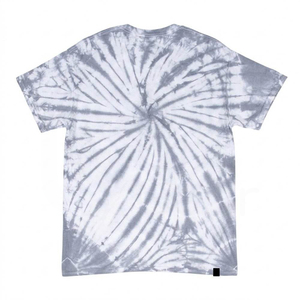 <b>Men's</b> <b>Tie</b>-Dye Short Sleeve O-Neck T-Shirt Regular Fit Casual Woven Fabric Blue <b>Black</b> Pattern Design - Product Image 2