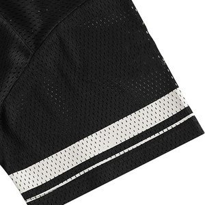 เสื้อฟุตบอลทรงครอปตาข่ายพิมพ์ลายแบบรีโทรสำหรับผู้ชายและผู้หญิง OEM ไซส์พลัส ทรงโอเวอร์ไซส์ ผ้าโพลีเอสเตอร์แห้งเร็ว รับสั่งทำ - Product Image 3