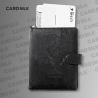 Porte-passeport en cuir RFID étui portefeuille de voyage Apple Find My Anti Lost Tracking Card Slots Organizer OEM Wholesale