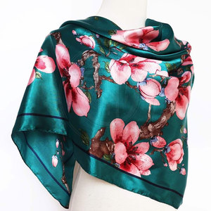 Silk <b>Scarf</b> Square Fashion Style For Office Wear Hair <b>Wrap</b> And Daily Clothing Silk <b>Scarf</b> - Product Image 4