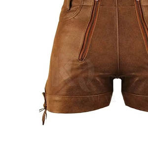 Shorts en cuir décontractés pour hommes avec intérieur doux et design fonctionnel - Product Image 5