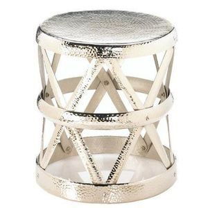 Mesa auxiliar de metal de lujo que realza interiores de alta gama con un brillo metálico y una función decorativa sofisticada - Product Image 2