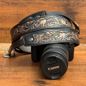 Universal Fashionable Hand Tooled Cowhide Leather <b>Camera</b> Shoulder <b>Strap</b> High Quality <b>Neck</b> <b>Strap</b> for Canons/Nikons/Sonys/Pentaxs - Product Image 2