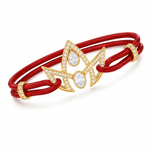 18K <b>Gold</b> Lab Grown Diamond Red String <b>Bracelet</b> Wholesale Luxury Diamond Charm <b>Bracelet</b> for Women Wholesale 18K <b>Gold</b> Lab Grown - Product Image 2