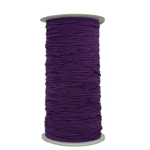 Cordon élastique tressé No.9 1,2 mm violet foncé 288 yards, 100 % nylon haute ténacité, corde élastique écologique pour textiles de maison et chaussures - Product Image 3