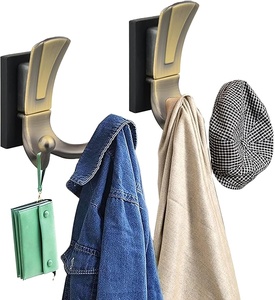 ตะขอแขวนเสื้อโค้ททำจากทองเหลืองสองชั้นกันลื่นพร้อมแม่เหล็กแข็งแรงสำหรับเก็บของในบ้านและแขวนตะขอเสื้อโค้ทแม่เหล็ก - Product Image 1