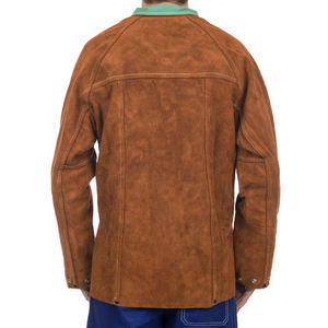 Chaqueta de Soldadura de Cuero Vacuno Premium, Resistente al Fuego y al Calor, Protección Contra Quemaduras, Chaqueta de Seguridad para Soldador, Equipo de Protección Personal Industrial - Product Image 5