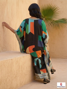 <b>Summer</b> Printed <b>Kaftan</b> Dress Women Loose Fit Comfortable Wear Lightweight Fabric Island Style Bulk Supply - Product Image 6