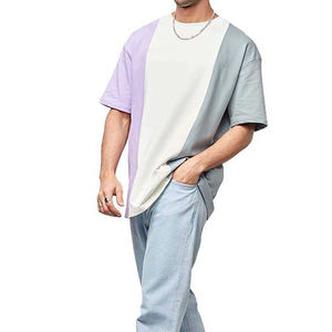 T-shirt surdimensionné avec impression de logo personnalisé, prix de gros, t-shirt uni léger, nouvelle mode, t-shirt à col rond pour hommes - Product Image 6