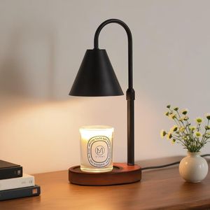 Scaldacera Elettrico Nero con Timer e Dimmer, Lampada Scaldacandele per Uso Domestico, Regalo per la Festa della Mamma, Compleanno, Natale per Mamma/Moglie - Product Image 1