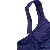 Sujetador Deportivo para Mujer, Tallas Grandes, para Gimnasio, Fitness, Yoga, Transpirable, Reversible, con Soporte Alto, Push-Up, Tirantes Ajustables, Cierre Frontal