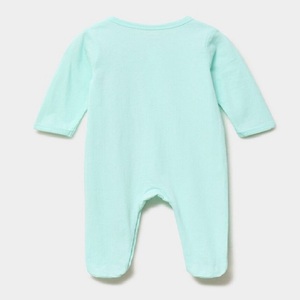 Pijama de Algodón de Manga Larga para Bebé, Suave y Cálido, Color Verde Turquesa, Mono para Bebé, Transpirable y Cómodo, Conjunto de Pijama para Recién Nacido - Product Image 6