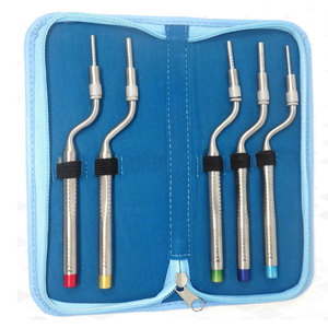 Kit de 5 Osteotomes Sinusaires Premium, Ensemble d'Élévateurs pour Levage Sinus, Instruments d'Implantologie Dentaire Angulés et Concaves en Acier Inoxydable, Manuel, CE - Product Image 1