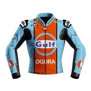 เสื้อแจ็คเก็ตหนังสำหรับผู้ชาย Mens Gulf Ogura MotoCP รุ่น 2026 สำหรับขี่มอเตอร์ไซค์/เสื้อแจ็คเก็ตสั่งตัดพิเศษ พร้อม Hump มาตรฐาน CE ระดับ 2 - Product Image 1