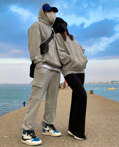 Sudaderas con capucha básicas en blanco Sudaderas con logotipo bordado personalizado para hombre Sudadera con hombros caídos de gran tamaño Sudadera con capucha para hombres - Product Image 6