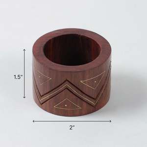 Anillos de Servilleta de Madera Rústica Premium, Accesorios Hechos a Mano para Decoración de Mesa para Bodas y Restaurantes - Product Image 4