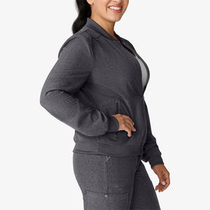 Bata de Laboratorio Personalizada al por Mayor para Mujer, con Cremallera Completa, Dos Bolsillos, Cuello de Diseño, para Uso Hospitalario, Transpirable, Cómoda, de Tela Twill - Product Image 6