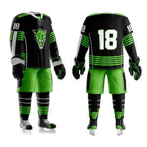 Uniformes de Hockey sobre Hielo Personalizados de Alta Calidad, Nuevo Estilo, Impresión por Sublimación, Precio al por Mayor, Uniforme Unisex - Product Image 1