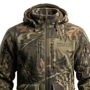 Custom OEM <b>Men's</b> <b>Summer</b> Waterproof Camouflage Softshell Hunting <b>Jacket</b> Windproof Silent Fleece Lined Outdoor Tactical Apparel - Product Image 2