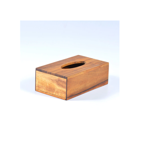 Boîte à mouchoirs en bois, design classique, écologique, accessoires d'organisation de table pour la maison, avec fournisseur en gros - Product Image 1