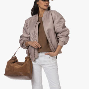 Chaqueta Varsity Personalizada, Chaqueta Bomber Urbana para Hombre, Chaqueta Oversize de Poliéster Negro Satinado para Mujer, Chaqueta Acolchada Gruesa - Product Image 6