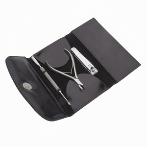 3 Pcs Professional Luxurious Stainless Steel Manicure Kit with 3 in 1 <b>Nail</b> <b>Clipper</b> Cuticle Nipper Pusher Portable Travel Case - Product Image 1