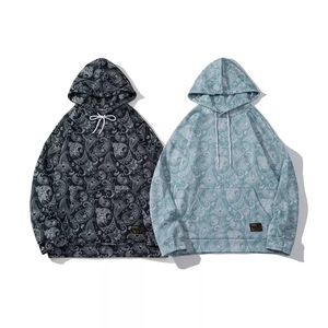Ensemble sweat-shirt et pantalon de survêtement unisexe en polyester avec impression graphique personnalisée par sublimation, motif Paisley 3D imprimé sur toute la surface - Product Image 6