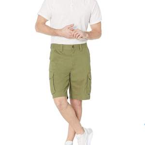 Shorts cargo pour homme, coupe droite, en twill, avec poches utilitaires, pour l'été, vêtements de travail, motif uni, haute qualité. - Product Image 1