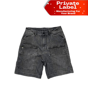Shorts de Mezclilla para Hombre, Estilo Vintage, Antipilling, Lavados, Holgados, Ligeros, que Absorben la Humedad, para Verano - Product Image 1
