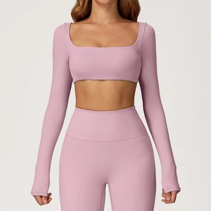 Top Deportivo de Yoga Personalizado de Alta Calidad con Canalé y Espalda Descubierta – Camiseta Corta para Mujer para Gimnasio, Running y Deportes al Aire Libre - Product Image 1