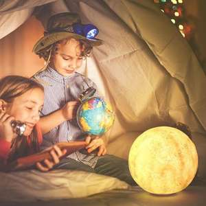 Lampe lune LED, veilleuse 16 couleurs avec support et télécommande, lumière lunaire créative pour la décoration de chambre et de bureau - Product Image 2