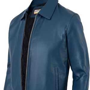 Veste d'hiver en cuir véritable pour homme, effet croco, en cuir de vachette, vintage, faite à la main, vente en gros, commandes en gros - Product Image 5