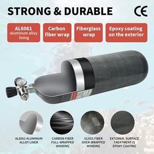 Réservoir composite en fibre de carbone de 6,8 L pour la plongée sous-marine, cylindre PCP SCBA 300 bars - Product Image 3