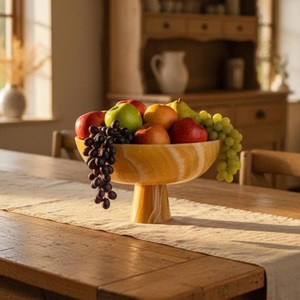 Cuenco para Servir con Base de Mármol Naranja Ónix, Resistente al Fuego, Moderno, para Cocina, Comedor, Sala de Estar, Revestimiento de Paredes - Product Image 2