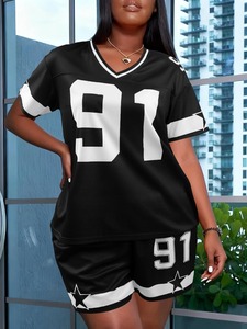 Wholesale <b>Athletic</b> Tracksuit Polyester Mesh Printed Sportswear Set Manufacturer - Product Image 2