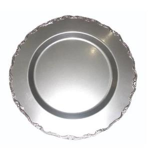Food safe Round Gold Metal Charger Plate with Engraved Plant Pattern Handmade Glam Design for Party Table Setting charger plate - Product Image 6