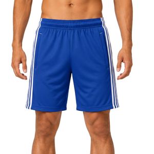 Pantalones Cortos Deportivos Azules para Hombre con Franja Lateral, para Entrenamiento Atlético, Gimnasio, Correr, Baloncesto, Uso Casual, Logotipo Personalizado, Secado Rápido, Alto Rendimiento - Product Image 1