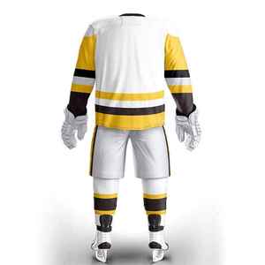Men's Full Sublimation Print Ice Hockey Jersey Set Quick Dry Moisture Wicking Regular Fit Field & Ice Hokey Sportswear Uniforms - Product Image 2