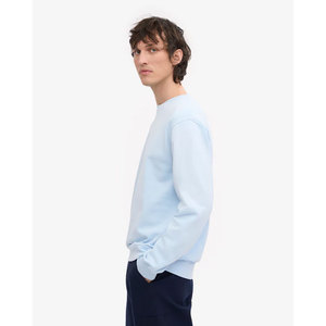 Sweat-shirt d'hiver uni à col ras du cou pour homme, en molleton de coton épais 400 g/m², chaud et minimaliste, vente en gros - Product Image 4