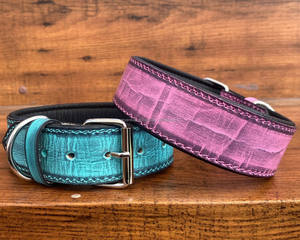 Haute Qualité À La Main En Cuir Véritable Robuste Colliers De Chien Réglable Grand Chien De Luxe En Cuir De Vache Durable Rembourré Colliers Pour Animaux De Compagnie - Product Image 4