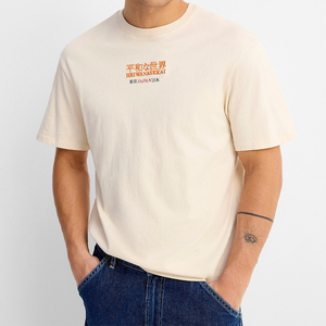 Camiseta de Cuello Redondo para Hombre, Casual, Personalizada, de Primera Calidad, Ecológica, 100% Algodón Tejido, con Estampado Serigrafiado - Product Image 5