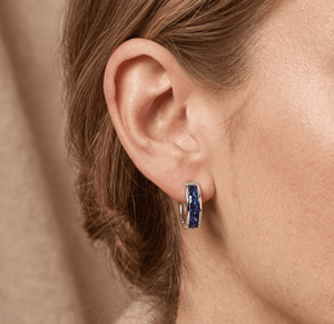 <b>Hoops</b> Earrings Diamond Earrings Gold and <b>Silver</b> Earrings Lab Grown Diamonds Earrings <b>Hoops</b> Fine Jewelry for Women - Product Image 3