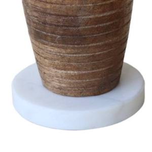 Brûleur d'encens en bois nervuré en gros, encensoir de luxe en bois de manguier avec base en marbre, décoration moderne pour la maison et le bureau - Product Image 2