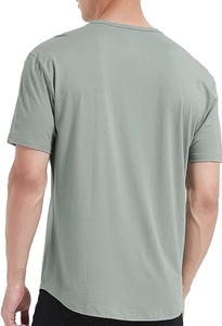 เสื้อยืดโอเวอร์ไซส์คอกลม แบรนด์ OEM ผ้าคอตตอน 100% เนื้อหนา สไตล์สตรีทแวร์ ทรงหลวมสำหรับผู้ชาย - Product Image 2