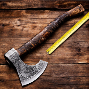 Hacha de Acero al Carbono Industrial de Alta Calidad para Manualidades y Bricolaje |   Herramienta de Camping para Exteriores con Mango de Madera de Fresno, Personalizable ODM - Product Image 5